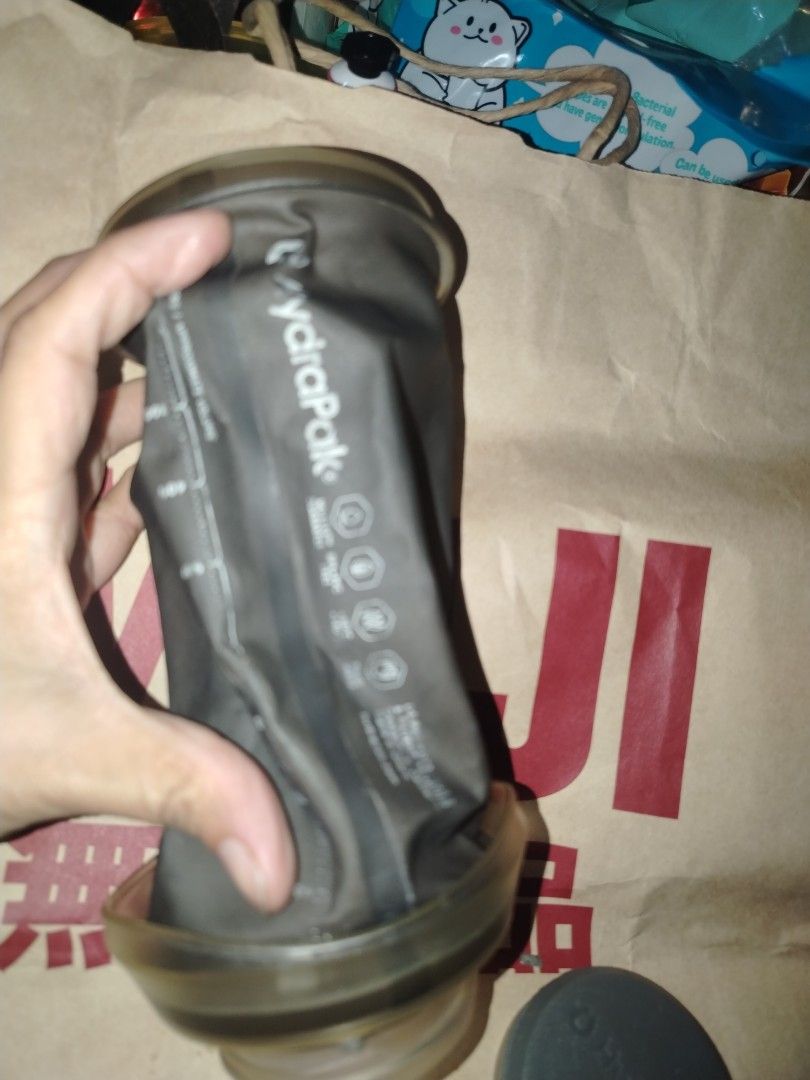 2017 1 liter HydraPak Collapsible Water Bottle (Category: Water Bottles & Tumblers) located in Manila. Submitted by purediamond888 (Listing ID 1452401368, Image 1). Description: - HydraPak collapsible water bottle - Folds down when empty for easy storage - Ideal for hiking, camping, and travel - Made from durable, long-lasting material - Features clear capacity markings - Comes with a secure, leak-proof cap - Lightweight and easy to carry Brandne