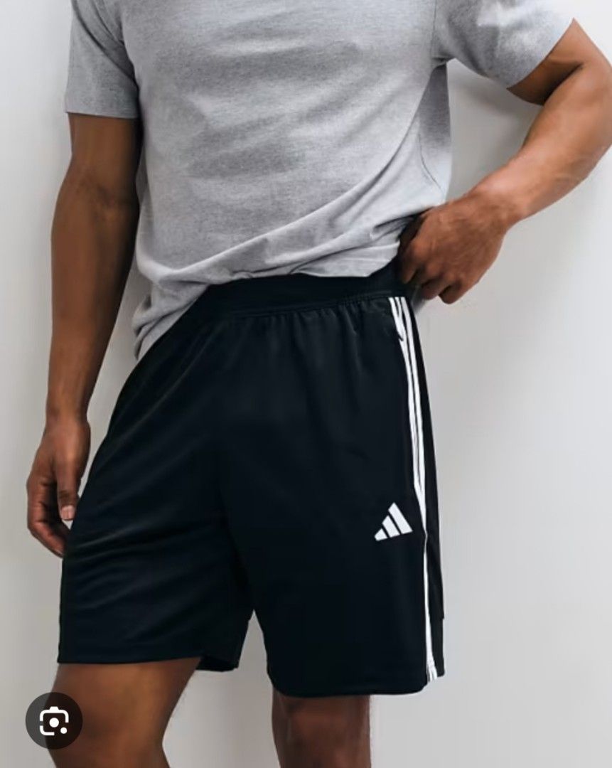 Adidas essential shorts (Category: Activewear) located in Manila. Submitted by brightcloud_25 (Listing ID 1452379074, Image 3). Description: Adidas essential 3 stripe shorts w/zipper side pockets fit medium 32 up to 34 length 19 excellent condition 650 + sf.