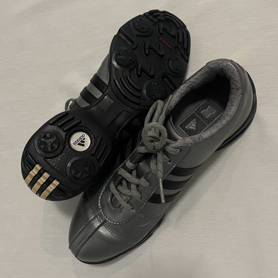 Adidas Golf Shoes - Silver/Black (Category: Golf) located in Dasmarinas. Submitted by minx203 (Listing ID 1452496434, Image 3). Description: - Adidas golf shoes - Metallic silver and black colorway - Classic three stripes design - Excellent sole grip for the golf course - Comfortable and stylish for your game - Grey laces.