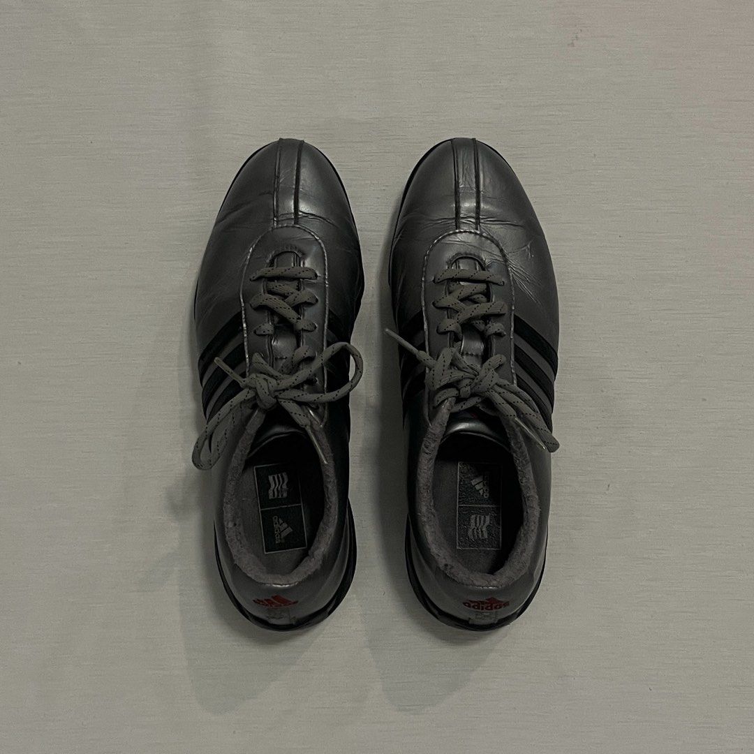 Adidas Golf Shoes - Silver/Black (Category: Golf) located in Dasmarinas. Submitted by minx203 (Listing ID 1452496434, Image 2). Description: - Adidas golf shoes - Metallic silver and black colorway - Classic three stripes design - Excellent sole grip for the golf course - Comfortable and stylish for your game - Grey laces.