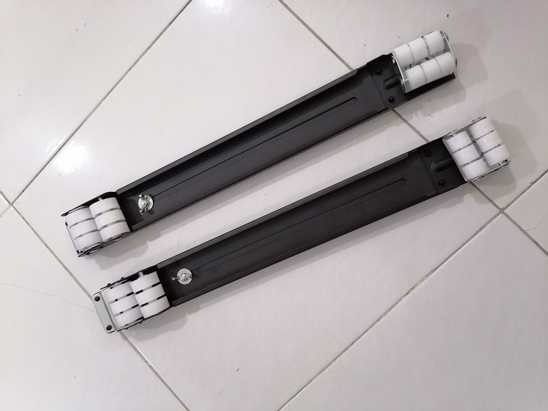 Adjustable Roller Base (Category: Home Improvement Tools & Accessories) located in Singapore. Submitted by shadesofpurple (Listing ID 1452407641, Image 2). Description: *Movable Washing Machine & Fridge Base | Adjustable Washing Machine | Fridge Roller Base with 360° Wheels* Adjustable roller base suitable for washing machines, refrigerators and other household appliances. Adjustable width and length 360° swivel wheels for easier movement Raises 