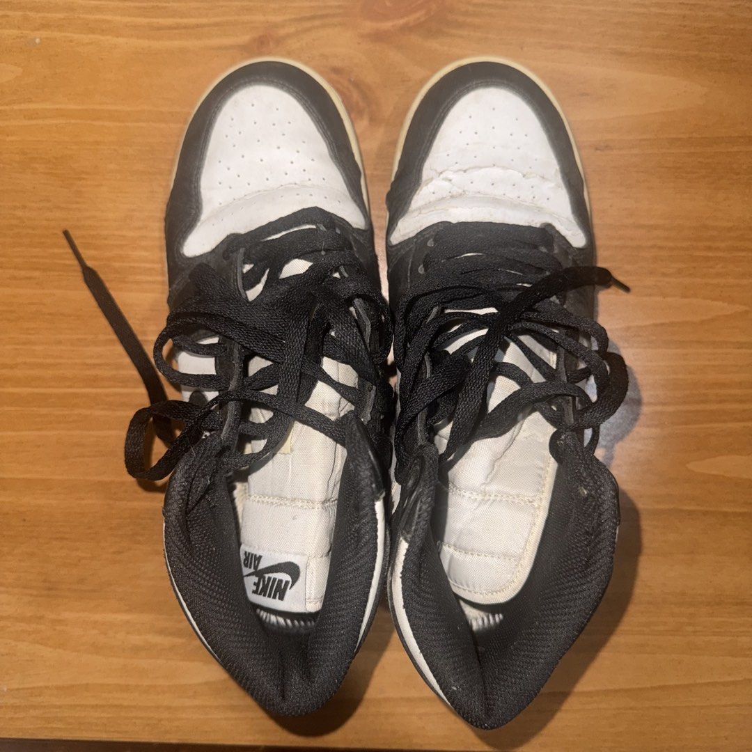 Air Jordan 1 High OG Black White (Panda) (Category: Sneakers) located in Makati City. Submitted by prelovedbyj02 (Listing ID 1452373926, Image 2). Description: Size: 6.5 mens Color way: Panda Release date: 2014 Issues: Creasing and yellowing.