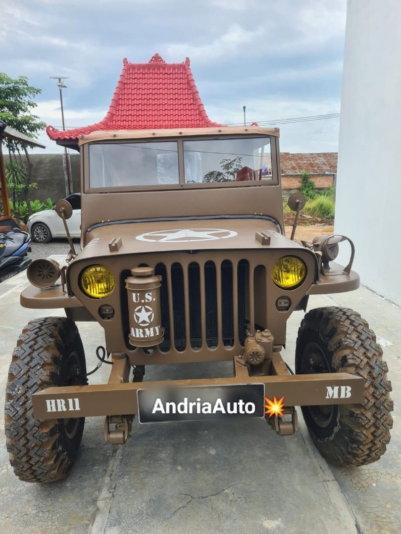 AMERICAN LEGEND CLASSIC CAR SERIES WILLYS JEEP / MB MODEL FOR SALE Speck; Mesin bensin Toyota 5K Surat thn 1964 BPKB only (Kategori: Mobil untuk Dijual) berada di Bandung. Dikirim oleh andri_1107 (ID iklan 1452503124, Gambar 3). Deskripsi: AMERICAN LEGEND CLASSIC CAR SERIES WILLYS JEEP / MB MODEL FOR SALE Speck; Mesin bensin Toyota 5K Surat thn 1964 BPKB only Asesoris lengkap Gearbox Toyota kijang Instrumen lengkap, fungsional Velgh ban R15 baru 