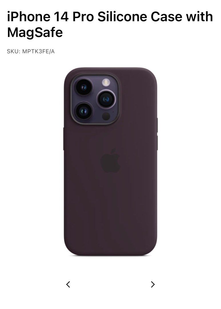 Apple iPhone 14 Silicone Case - Berry ‼️ (Category: Cases & Sleeves) located in Pasig City. Submitted by theclosetclaud (Listing ID 1452369645, Image 1). Description: - Authentic Apple iPhone 14 Silicone Case (Brand New) - Color: Berry - RFS: Wrong item - Features MagSafe compatibility - Soft silicone exterior with a smooth finish - Interior is lined with microfiber for added protection - Purchased from Harvey Norman Singapore.