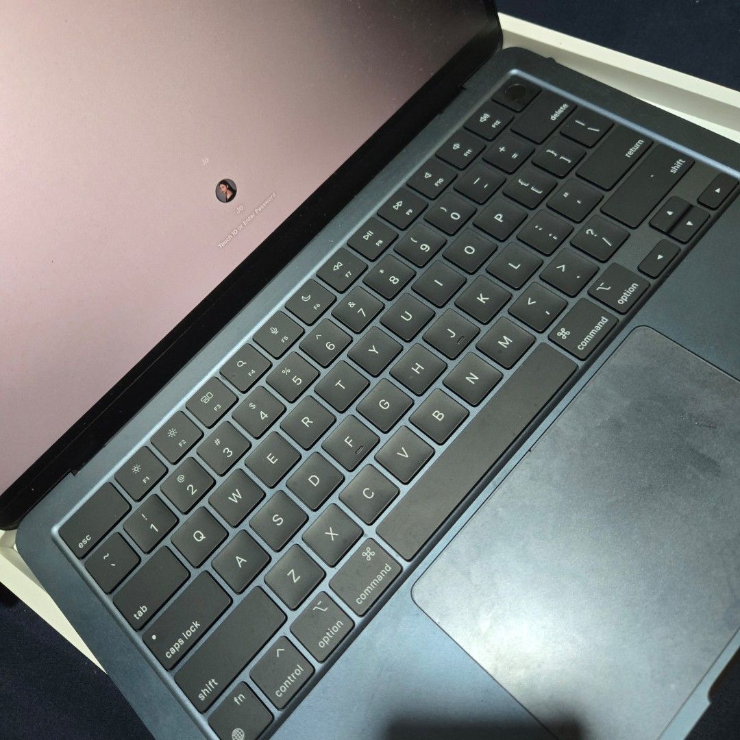 Macbook Air M2 13.6 inch (Category: Laptops & Notebooks) located in Manila. Submitted by joaquinn143 (Listing ID 1452442915, Image 3). Description: MACBOOK AIR M2 16/256GB 13.5 inches IN PRESTINE CONDITION. AKO PO FIRST OWNER. Mac has every protection installed (trackpad protector + privacy screen protector, hard shell cover, keyboard cover) even the charger has a cover. inclusions: keyboard mouse mousepad laptop bag type c to usb plug usb/type c