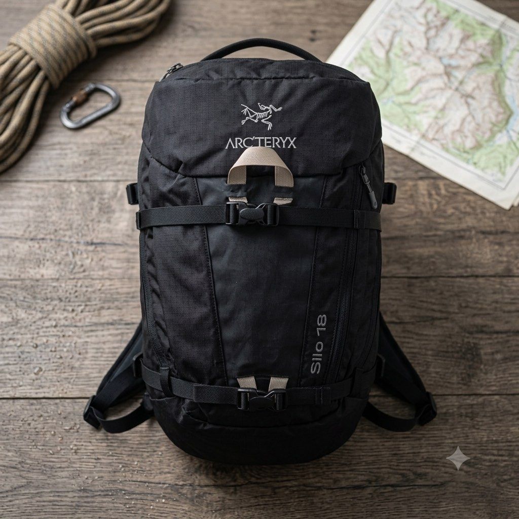 Arc'teryx Silo 18 Backpack Black (Category: Backpacks) located in Caloocan City. Submitted by thestolengoods (Listing ID 1452459456, Image 1). Description: - Arc'teryx Silo 18 Backpack - Color: Black - Made in the Philippines - Material: Nylon shell with polyurethane coating - Ideal for outdoor adventures or daily commutes - Multiple straps for attaching gear.
