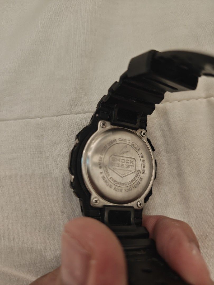 [Authentic] Casio G-Shock DW-5600BB-1 (All Black Square) – Excellent Condition (Category: Luxury Watches) located in Quezon City. Submitted by rrryyysellsstuff (Listing ID 1452448124, Image 2). Description: ​Selling a sleek, minimalist all-black Casio G-Shock DW-5600BB in great condition. Classic square digital watch featuring a stealthy negative display, matte finish, and legendary G-Shock durability. ​Key Specifications: ​Model: DW-5600BB-1 (Mo