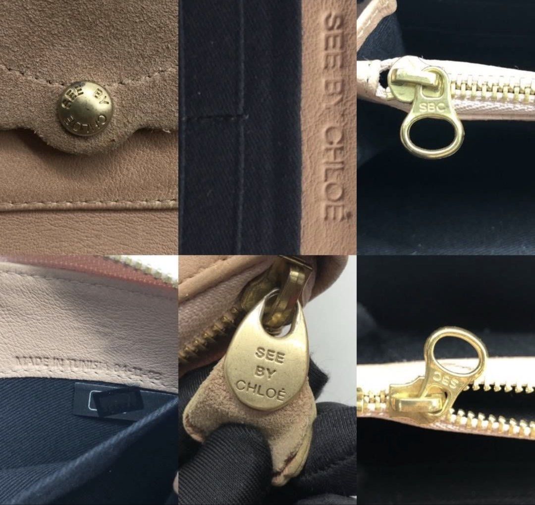 Authentic SEE by CHLOE SLG POLINA WALLET (Category: Luxury Bags & Wallets) located in Las Pinas. Submitted by jc_closet (Listing ID 1452415967, Image 3). Description: 💯 Authentic or Money Back Wallet Only. No inclusion. Color : Nude Pink w/ a warm peach undertone Size : W19 x H10 x D3 cm Clean interior. Minor scratches. Signs of Use. Best for everyday use. Shipping c/o Buyer .