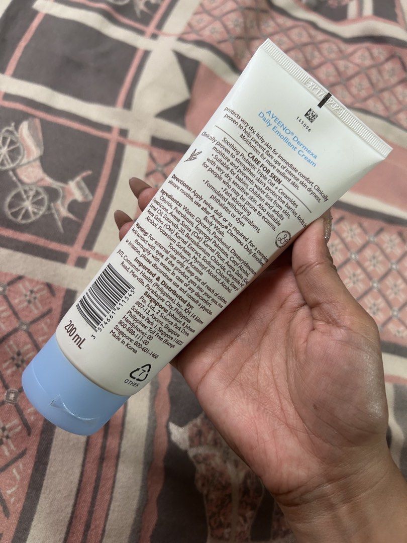 Aveeno Dermexa Cream - 200 ML (Category: Bathtub & Bath Accessories) located in Pasig City. Submitted by mmyjoy (Listing ID 1452381811, Image 2). Description: .