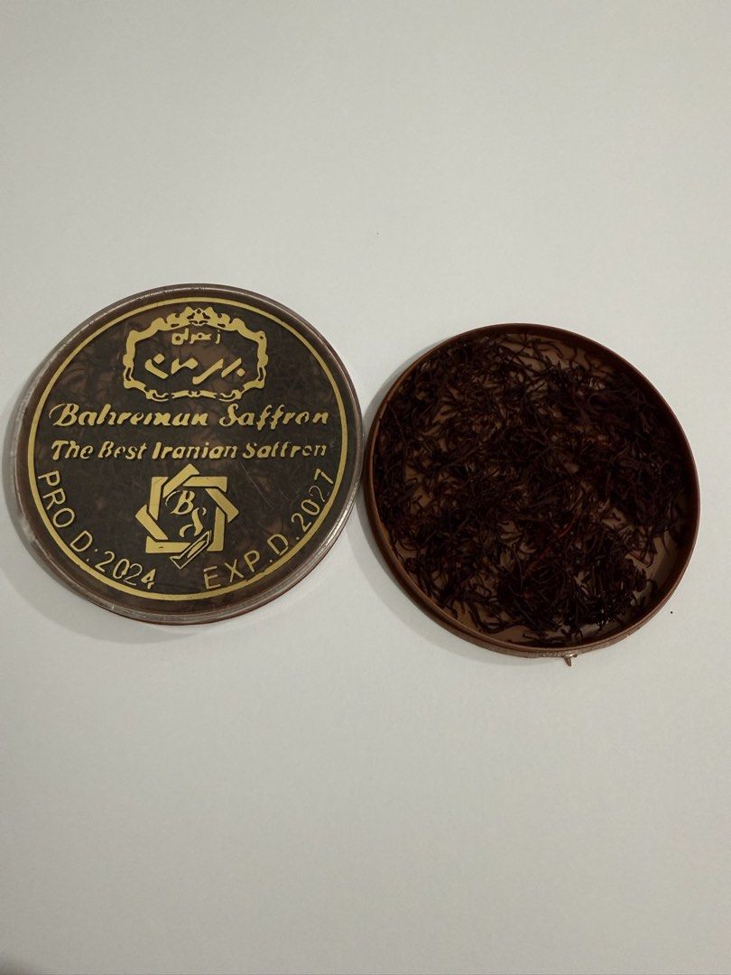 Bahreinan Premium Iranian Saffron (Category: Spice & Seasoning) located in Valenzuela. Submitted by petais (Listing ID 1452481673, Image 3). Description: Bahreinan Saffron The best premium Iranian Saffron Weight : 1 g Production date: 2024 Expiration date: 2027 - Source from the fertile Saffron fields of Kerman province - it delivers exceptional aroma, vivid threads and intense coloring power - perfect for rice, tea, desserts and gourmet recipes 