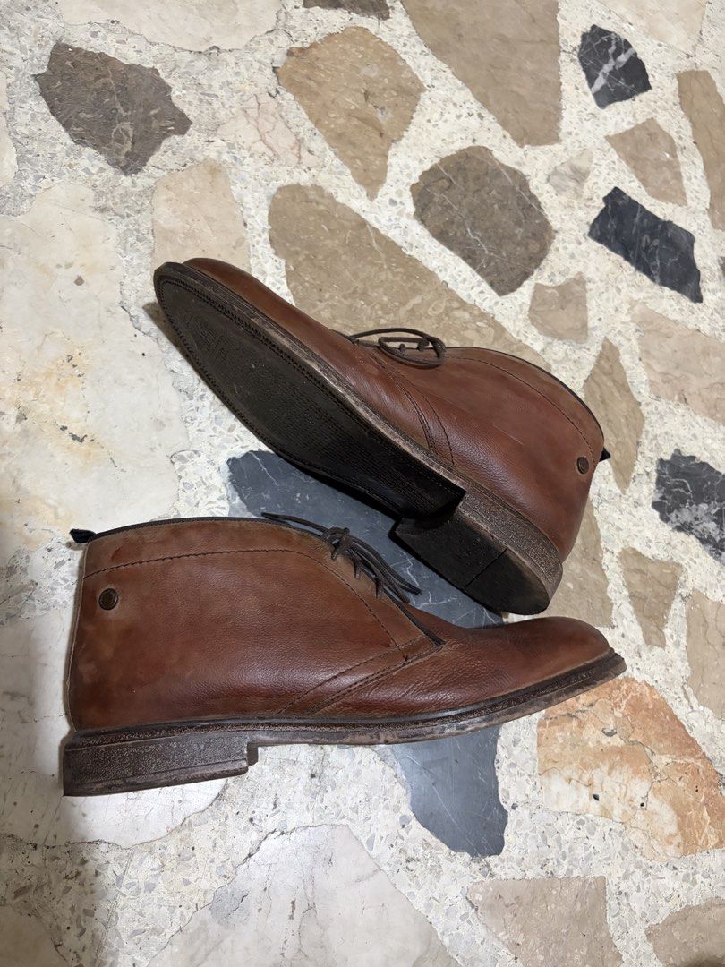 BASE LONDON brown leather chukka boots (Category: Boots) located in Marikina City. Submitted by mifthrifs (Listing ID 1452405991, Image 3). Description: originally bought this for 7k in america, used but well cares for no rotting or issues! - rfs: decluttering - mop: gcash or gotyme - mod: lalamove / j&t - meetup: near marikina pasig station 📍marikina, lower antipolo.