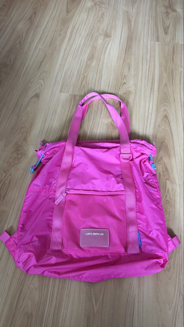 Beyond The Vines ParaPack 002 - Hot Pink (Category: Backpacks) located in Davao. Submitted by maideclutters21 (Listing ID 1438415333, Image 1). Description: ▪️Beyond The Vines ParaPack 002 (big version) ▪️Color: Hot Pink ▪️Can be used as a backpack or tote bag ▪️Few scratches but not that much noticeable ▪️Brand new ₱5490, sale price is ₱3843 .