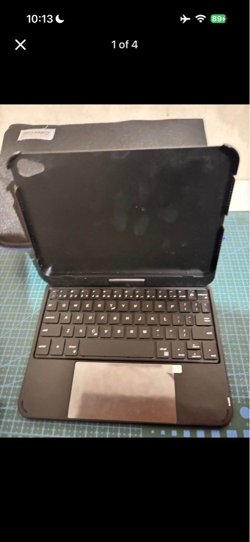 Black Keyboard Case with Trackpad (Category: Computer Keyboard) located in Dasmarinas. Submitted by skwaa (Listing ID 1452333134, Image 1). Description: - Wireless keyboard case with built-in trackpad - Provides device protection - Ideal for on-the-go typing - Minor scuffs on exterior and trackpad from normal use - Fully functional - used once lang, sold my ipad mini.