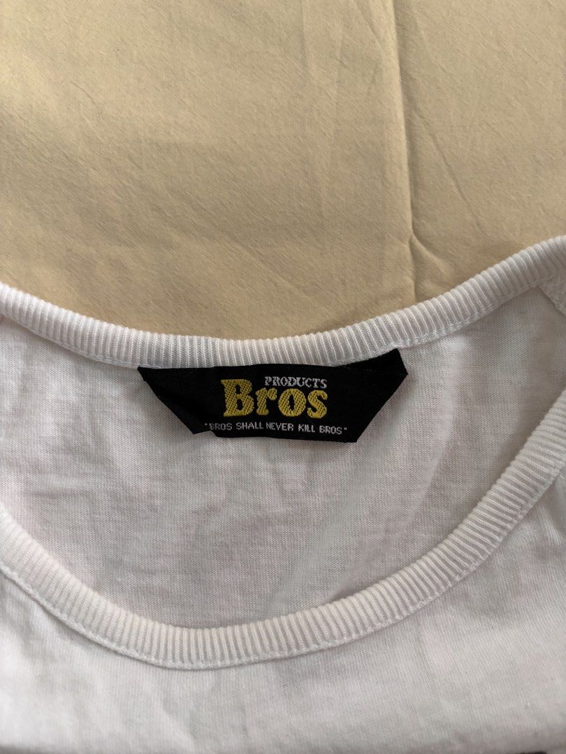 Bros Graphic Baby Tee (Category: Shirts) located in Malabon City. Submitted by ellaeiry (Listing ID 1452427771, Image 3). Description: Size: S-M flat lay measurements: w: 15.5" in. l: 19" in. Brand: Bros Condition: No Flaws Price: PHP 250 - color may vary due to lighting - as a second-hand garment, it may have details that went unnoticed - please don’t hesitate to message me for any inquiries, thank you! 💌 tags: coquette, cottagecore, jfashion, 
