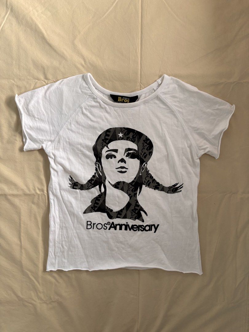 Bros Graphic Baby Tee (Category: Shirts) located in Malabon City. Submitted by ellaeiry (Listing ID 1452427771, Image 1). Description: Size: S-M flat lay measurements: w: 15.5" in. l: 19" in. Brand: Bros Condition: No Flaws Price: PHP 250 - color may vary due to lighting - as a second-hand garment, it may have details that went unnoticed - please don’t hesitate to message me for any inquiries, thank you! 💌 tags: coquette, cottagecore, jfashion, 