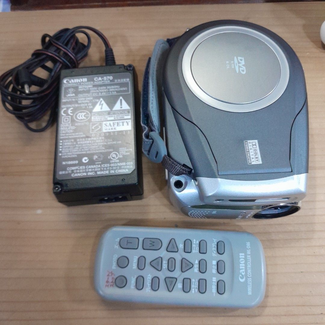Canon DVD Video Camera (Category: Cameras) located in Las Pinas. Submitted by 84vintage (Listing ID 1452462388, Image 2). Description: Canon DVD Video Camera. Powers on and controls work but the main LCD is shot.The VF LCD still works though so very useable for tapeless Mods or as a DVD player, no DVD so cannot test. No battery but Original Power adapter/ charger and remote control included. Video available for serious buyers only. Sold As Is Whe