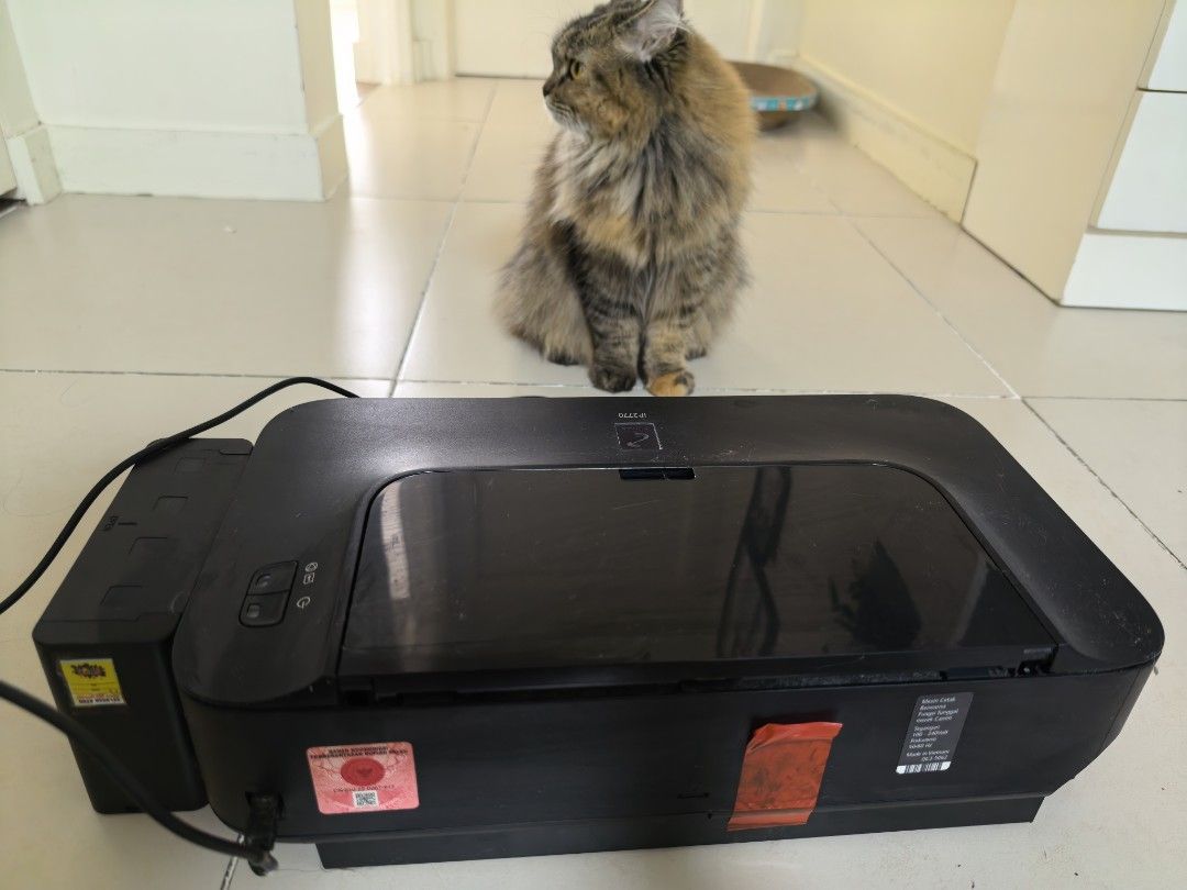 Canon PIXMA IP2770 Printer (Category: Printers, Scanners & Copiers) located in Cainta. Submitted by ayickolovebagsandaccesorries (Listing ID 1452346544, Image 3). Description: - Canon PIXMA IP2770 Printer - Color: Black - Condition: Works well, with built-in ink for less tank - Includes: Power cord - Features: Scanner lid opens and closes properly - Ready for a new home!.