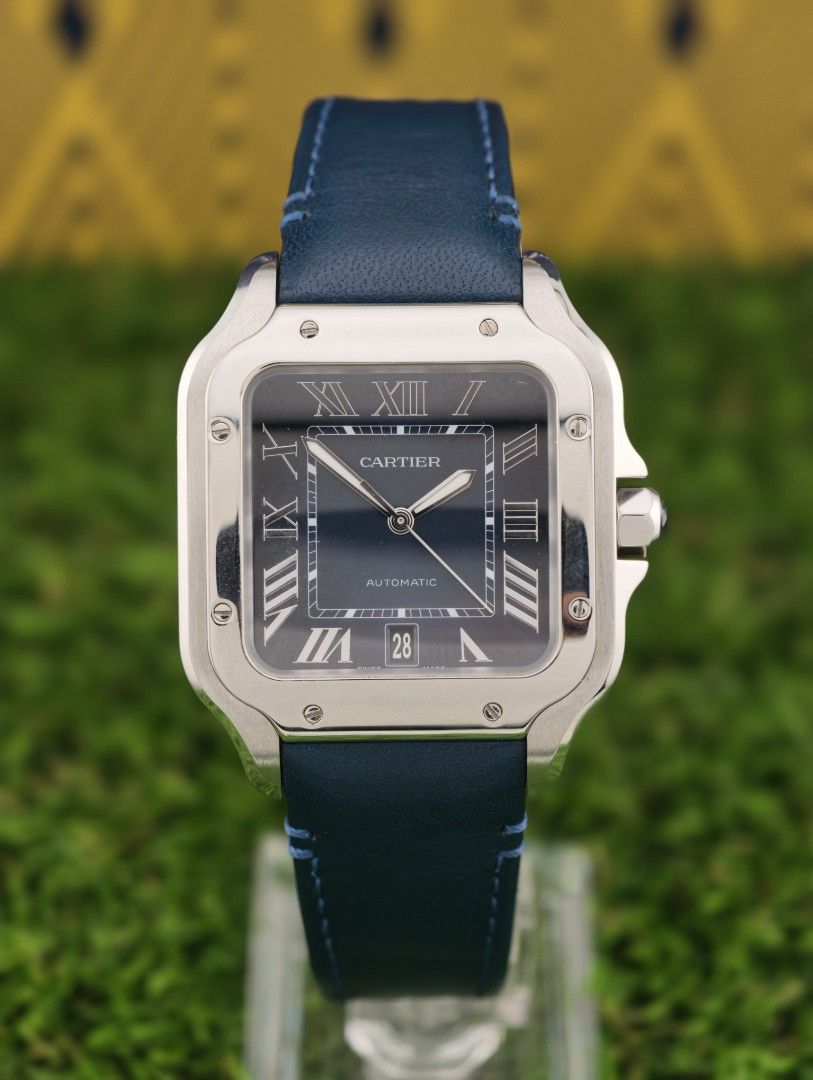 Cartier Santos Large 2023 (Category: Luxury Watches) located in Muntinlupa City. Submitted by watch.hunter.ph (Listing ID 1452399168, Image 1). Description: Cartier Santos Large 2023 Complete set. unused stainless strap with authentication papers from r&r.