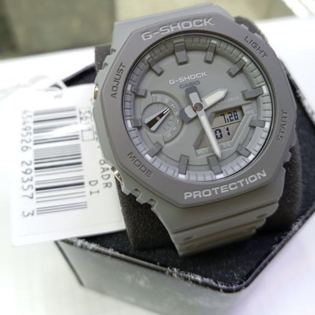 Casioak Gshock GA2110et-8a (Category: Men's Watches) located in Manila. Submitted by seikowatchfactory (Listing ID 1087787821, Image 2). Description: BNIB 10/10 Model: Casioak GA-2100et-8a Price: 5295 pesos Specifications: Carbon Core Guard Diameter: 45.4mm Height: 11.8mm Material: Resin World Time - 31 Time Zones 1/100 second stopwatch Timer 5 daily alarms Double LED Lights Full Auto-Calendar 12/24-hour time format Neo-Brite Luminous Hands Water