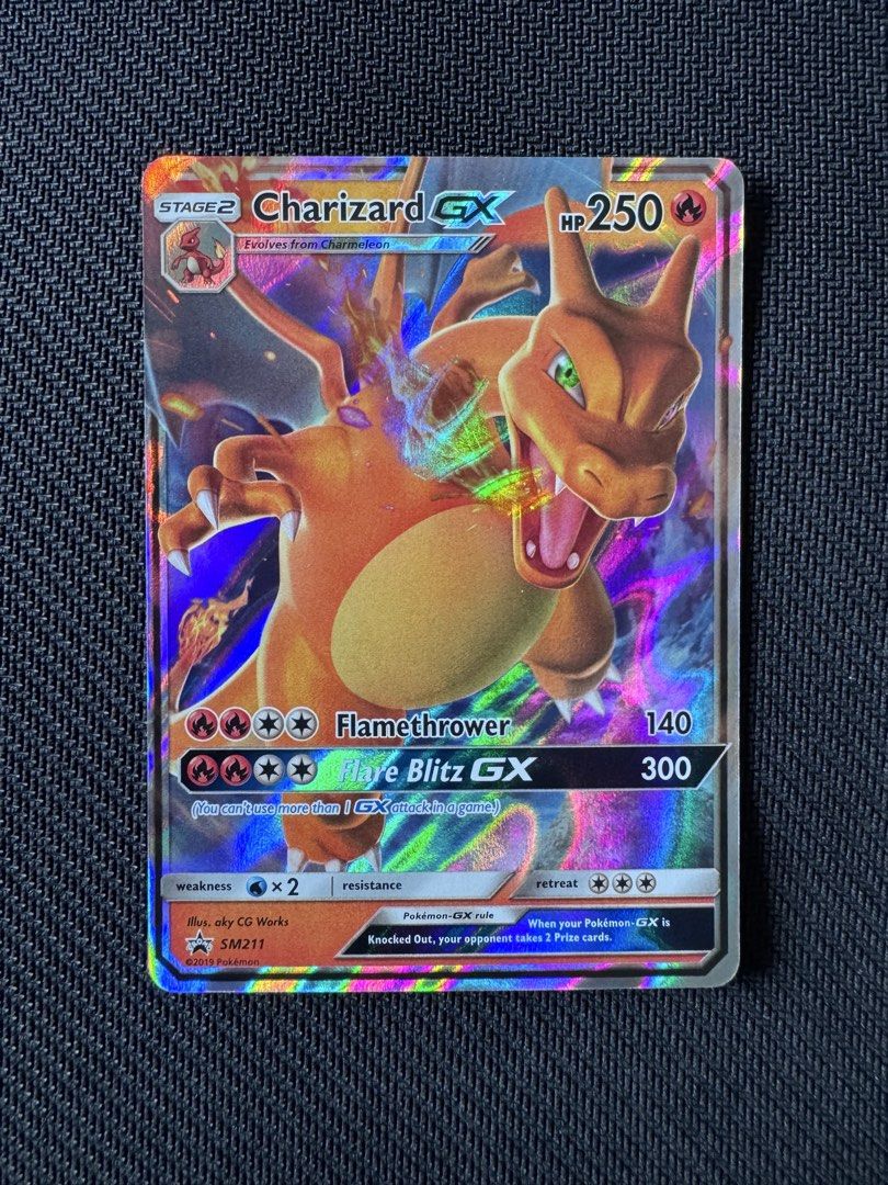 Charizard card (Category: Raw Cards) located in Singapore. Submitted by walnutbiscuit (Listing ID 1452335513, Image 1). Description: Hidden fates promo card. Assume binder condition. Mailing $3.