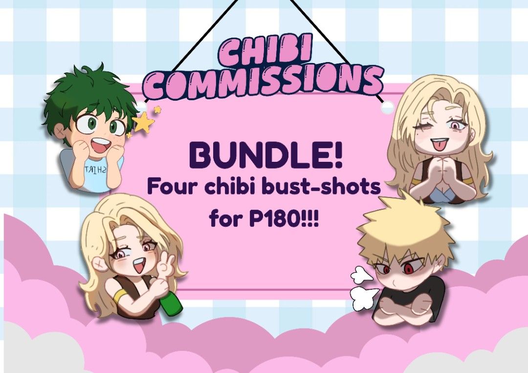 Chibi Art Commissions! See description... (Category: Art & Prints) located in Manila. Submitted by warm_keiyokosh (Listing ID 1452483773, Image 2). Description: Hello! Opening for Chibi Commissions inspired by Genshin Impact emotes. I currently have three slots, so it's now or never! I can replicate the same poses below with your choice of character, or you can provide me a chibi reference for a new pose! Terms of Service: Tat: 1-3 days (Depends 