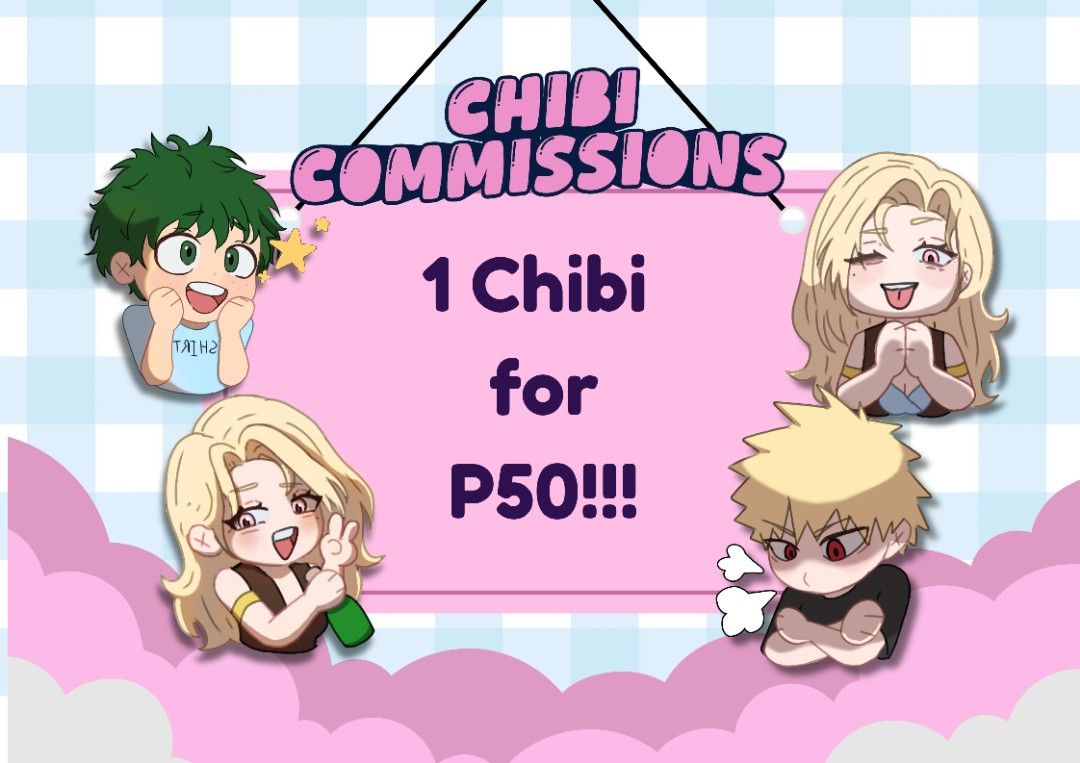 Chibi Art Commissions! See description... (Category: Art & Prints) located in Manila. Submitted by warm_keiyokosh (Listing ID 1452483773, Image 1). Description: Hello! Opening for Chibi Commissions inspired by Genshin Impact emotes. I currently have three slots, so it's now or never! I can replicate the same poses below with your choice of character, or you can provide me a chibi reference for a new pose! Terms of Service: Tat: 1-3 days (Depends 