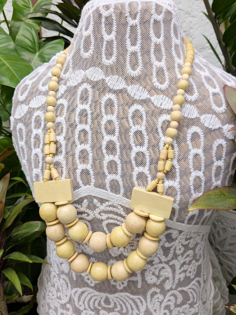 Coastal Sand Bead Trail Handcrafted Necklace (Category: Necklaces) located in Las Pinas. Submitted by amisells (Listing ID 1452410703, Image 3). Description: ⋆⊱༻𖥸༺⊰⋆ every piece in our collection is thoughtfully handcrafted using an exquisite selection of locally sourced natural materials! discover the beauty of authentic craftsmanship through coconut heishi beads, lumbang seed beads, bayong and gmelina wood beads, coco side-drill beads, one-eye