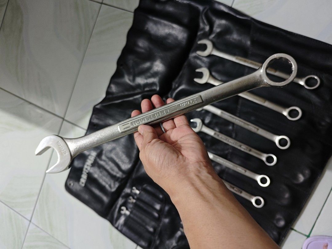 Craftsman Sears wrench set (Category: Construction Tools & Equipment) located in Manila. Submitted by yuzuke25 (Listing ID 1452507736, Image 2). Description: Craftsman Sears Combination wrench 13pcs metric Made in USA with leather pouch for pickup or via lalamove shoulder by the buyer.