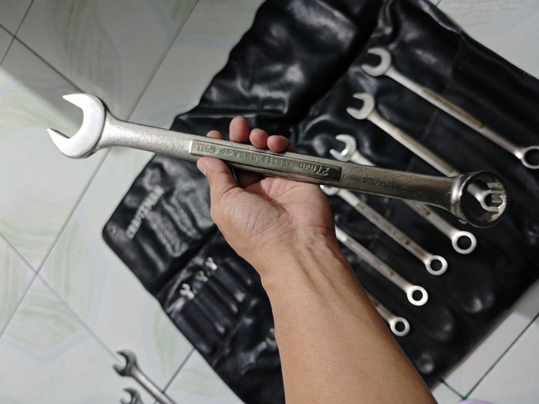 Craftsman Sears wrench set (Category: Construction Tools & Equipment) located in Manila. Submitted by yuzuke25 (Listing ID 1452507736, Image 3). Description: Craftsman Sears Combination wrench 13pcs metric Made in USA with leather pouch for pickup or via lalamove shoulder by the buyer.