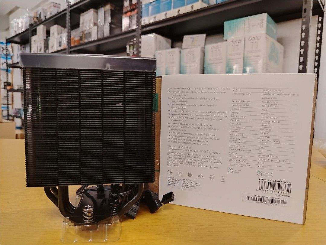 Deepcool AK400 Digital Pro Black CPU Cooler with Multi Status Display and ARGB Strip (Category: Computer Parts) located in Pasig City. Submitted by mahara1624 (Listing ID 1452484381, Image 3). Description: Deepcool AK400 Digital Pro Black CPU Cooler with Multi Status Display and ARGB Strip Brand New and Original Items 🏍️ Same Day Delivery - Lalamove delivery within Metro Manila - For walk-ins: Always PM first for item availability - We are also 