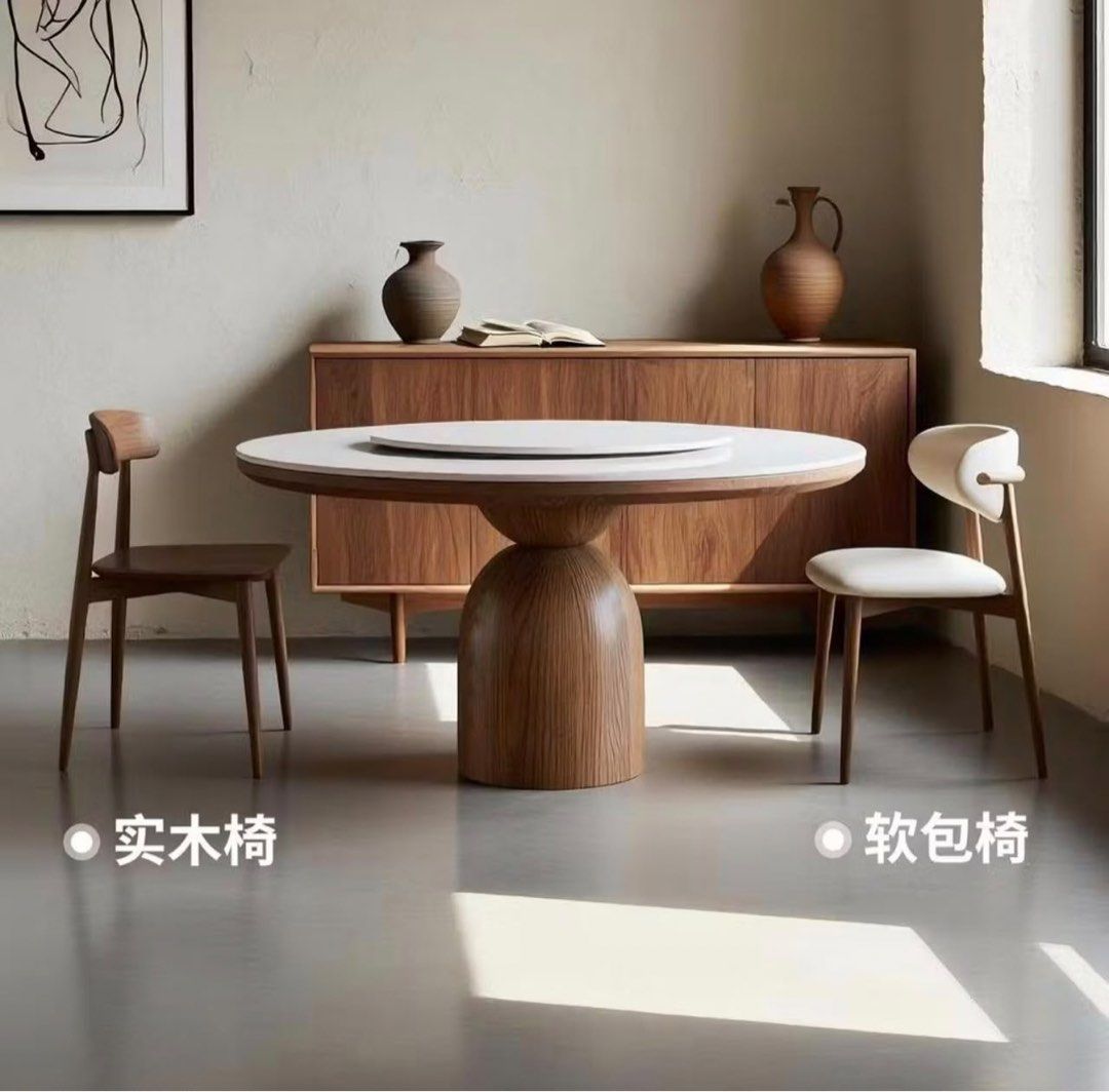 Dining Table (Category: Tables & Sets) located in Permatang Pauh. Submitted by danishaaaaa (Listing ID 1452430068, Image 2). Description: Dimension; Table Top diameter - 130cm Table height - 75 cm Material; Table Top - Travertine Table Leg - Rubber Wood Brand new. Reason to let go; table is too big for the space intended. Price is negotiable. Note: Self Pickup or Self Arrange delivery. Table is too heavy need at least two peoples to carry. Meet U