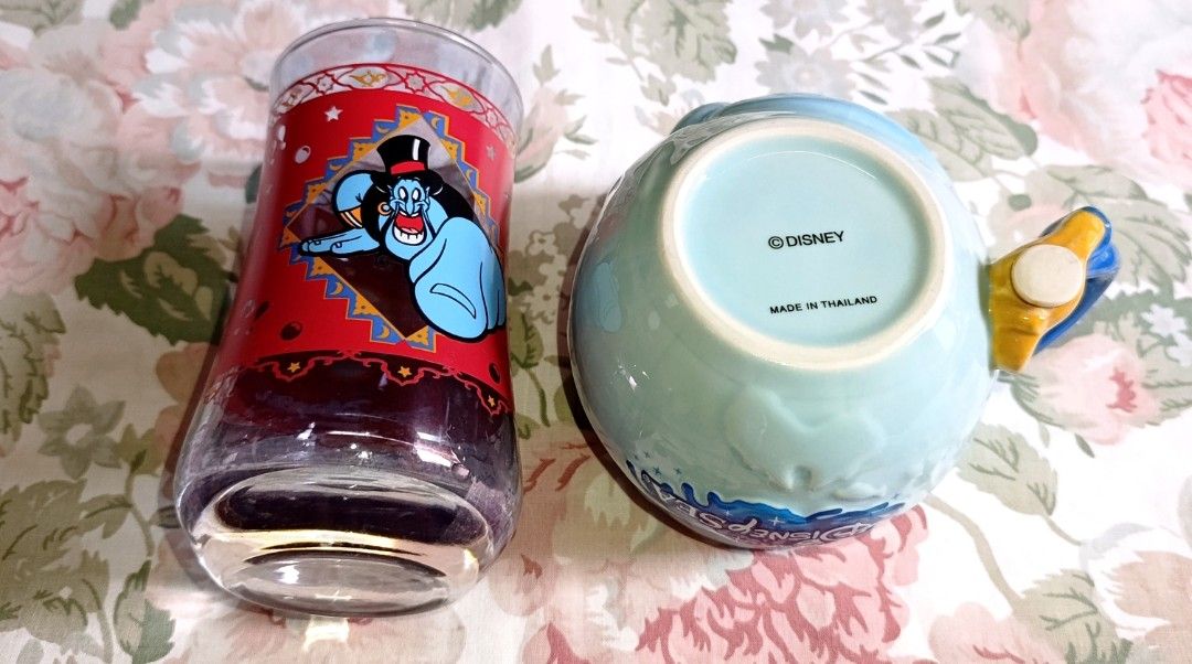 Disney Aladdin Genie Set (Category: Coffee & Tea Tableware) located in Binan City. Submitted by mayjhe (Listing ID 1452446296, Image 3). Description: 💛 For Sale 💛 🌸 Disney Aladdin Genie 🍀 Ceramic 3D Mug & Glass 📍 Condition: Good 💰 Price is ₱ 1,250 👉 Other details posted 🇵🇭 Location Biñan Laguna 🛵 Courier J& T and Lalamove 📋 Shipping by schedule 📍 NO COD & COP 📌 All items are carefully packed and labeled with Fragile stickers for brea