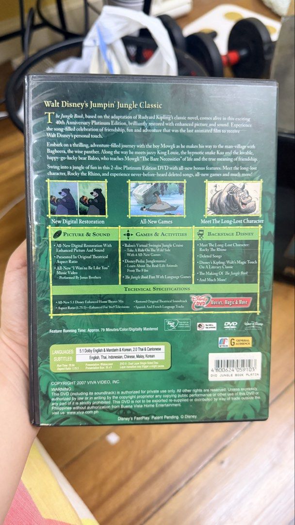 Disney Jungle Book 40th Anniversary DVD (Category: CDs & DVDs) located in Manila. Submitted by declutteringlot (Listing ID 1452474966, Image 2). Description: .
