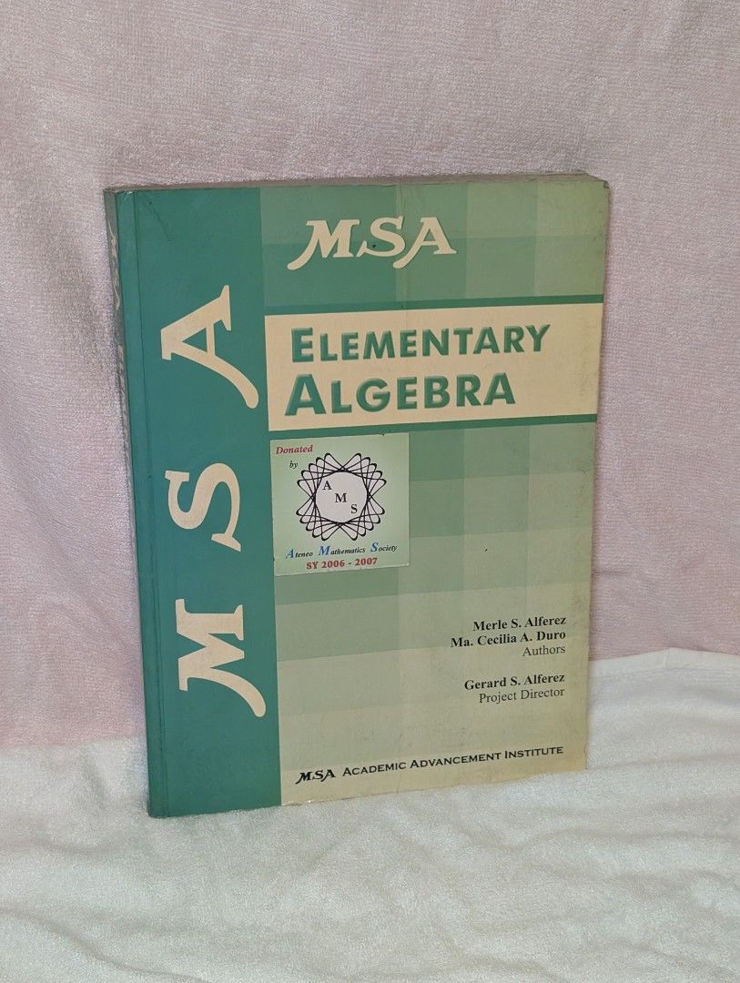 Elementary Algebra by Merle S. Alferez et al (Category: Textbooks) located in Marikina City. Submitted by mrtncdrc (Listing ID 1452408953, Image 1). Description: .