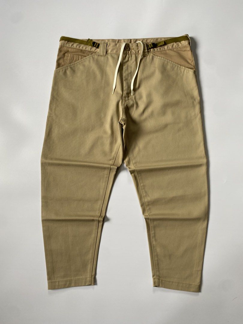GANRYU Comme Des Garcons Khaki Work Pants (Category: Trousers) located in Baguio. Submitted by the_gunstore (Listing ID 1452466913, Image 1). Description: Size tagged: M Issue: Minimal Stain Waistline:19(38) Adjustable Full Length:37 Thigh:13 Leg Opening:6.5 Inseam:26 Knee:10 Front Rise:11.5.