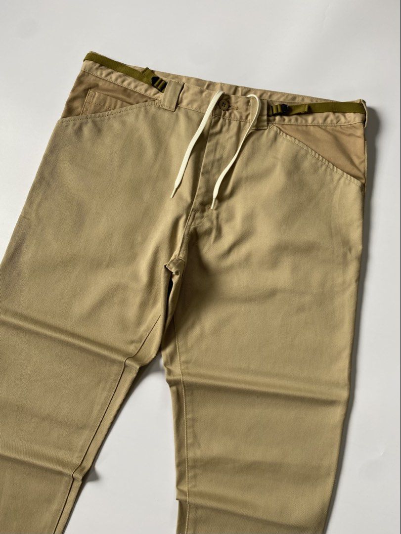 GANRYU Comme Des Garcons Khaki Work Pants (Category: Trousers) located in Baguio. Submitted by the_gunstore (Listing ID 1452466913, Image 2). Description: Size tagged: M Issue: Minimal Stain Waistline:19(38) Adjustable Full Length:37 Thigh:13 Leg Opening:6.5 Inseam:26 Knee:10 Front Rise:11.5.