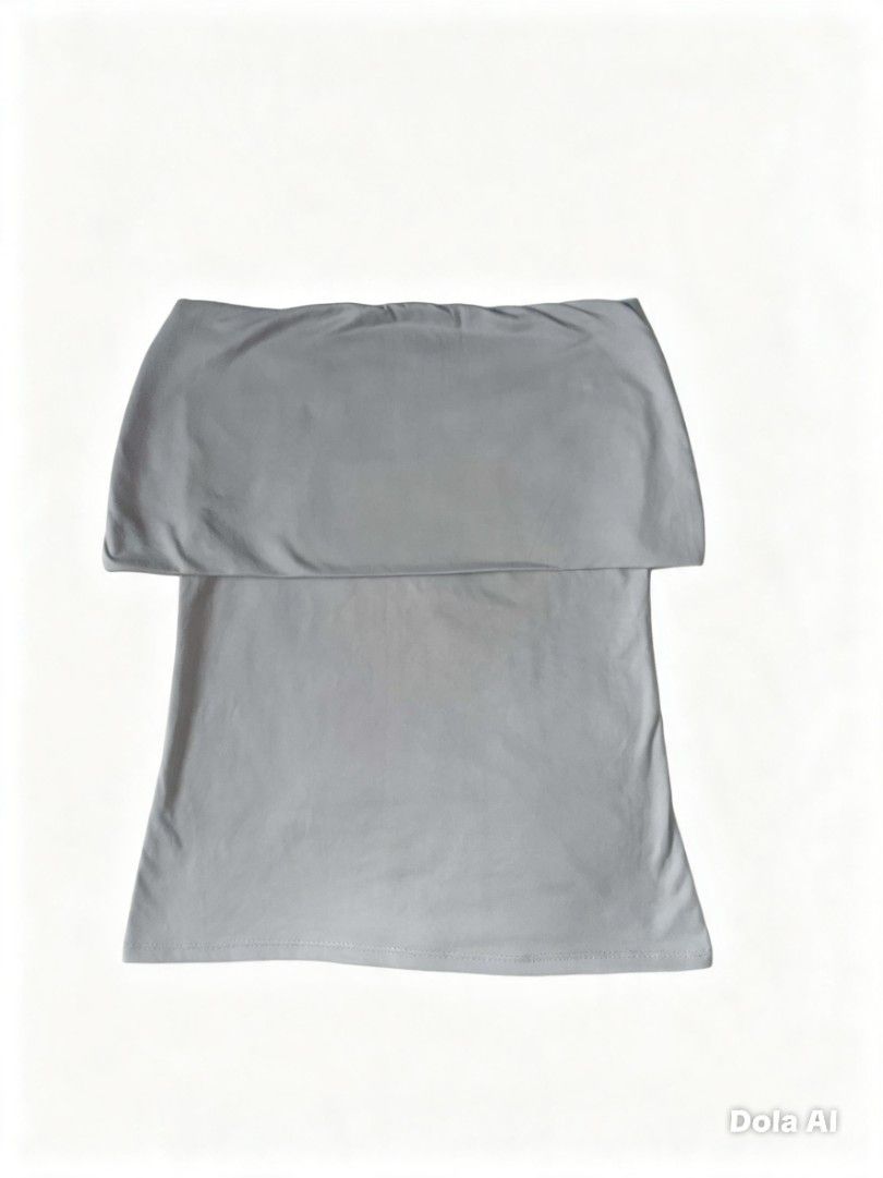 gray foldover tube top (Category: Sleeveless) located in San Pedro. Submitted by ishadollwear (Listing ID 1452386355, Image 2). Description: $1.28 only!.