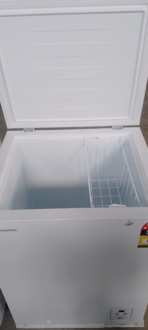Hisense Chest Freezer (Category: Refrigerators and Freezers) located in Manila. Submitted by maryjane09. (Listing ID 1452397251, Image 1). Description: - White Hisense chest freezer - Includes a wire basket for organization - Ample storage space for frozen goods - Clean and well-maintained interior - Ready for immediate use.