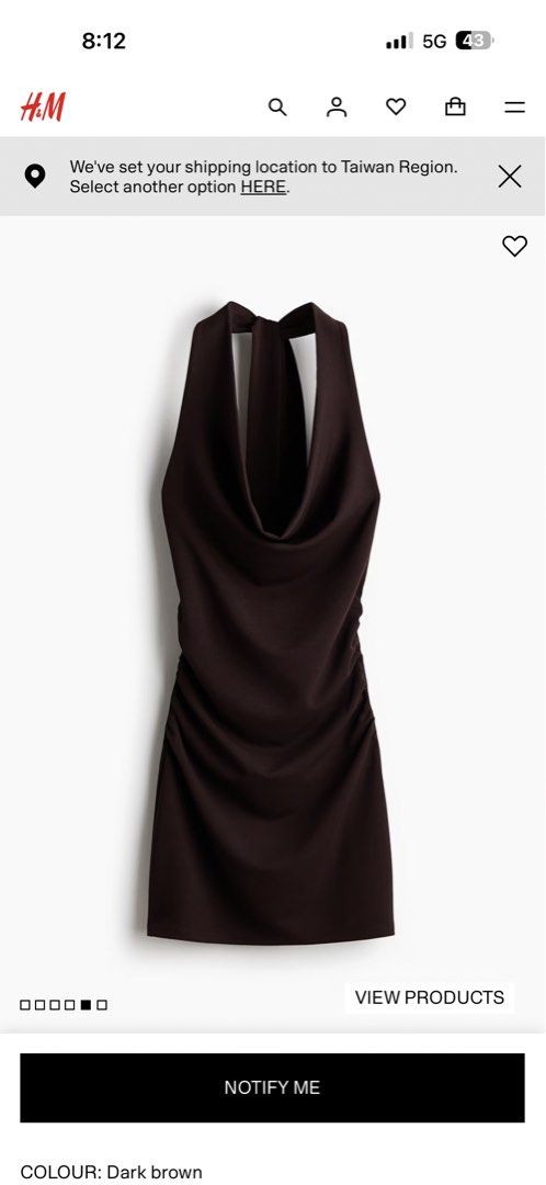 H&M Draped Halter Neck Dress (Category: Dresses) located in Cebu City. Submitted by pepperoni_ (Listing ID 1452321816, Image 1). Description: Used once!! Bought in SG!! Super cute and classy.