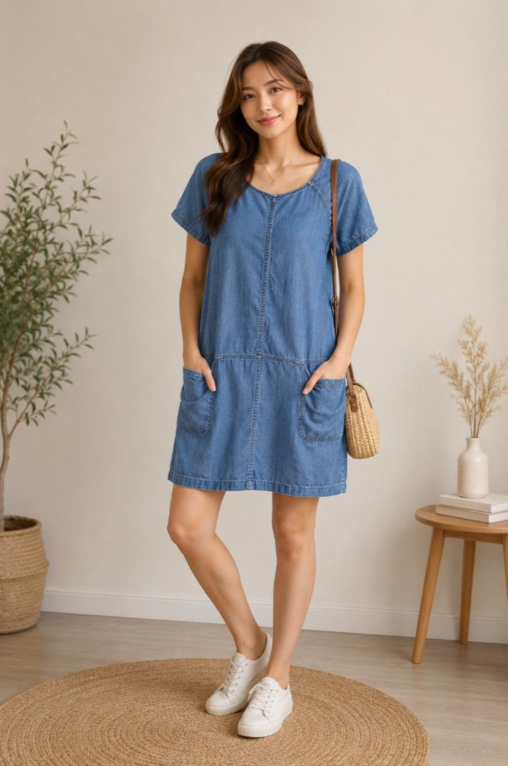 H&M Maong Dress (Category: Dresses) located in Angono. Submitted by ClosetCleanUp (Listing ID 1299211545, Image 1). Description: H&M maong dress Fits Small to medium frame.
