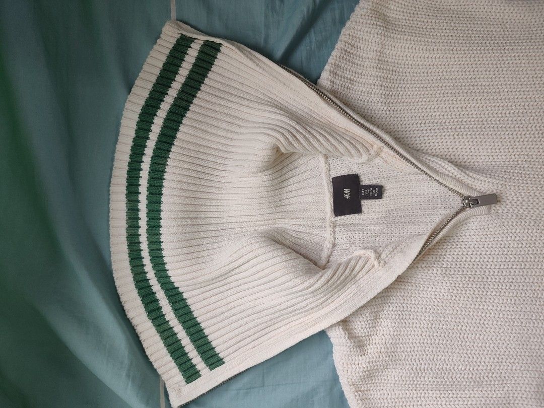 H&M Quarter Zip Knitted Vest (Category: Sleeveless) located in General Trias. Submitted by dunht (Listing ID 1452408434, Image 2). Description: H&M W-26 L-28 Color Rate: 9/10.