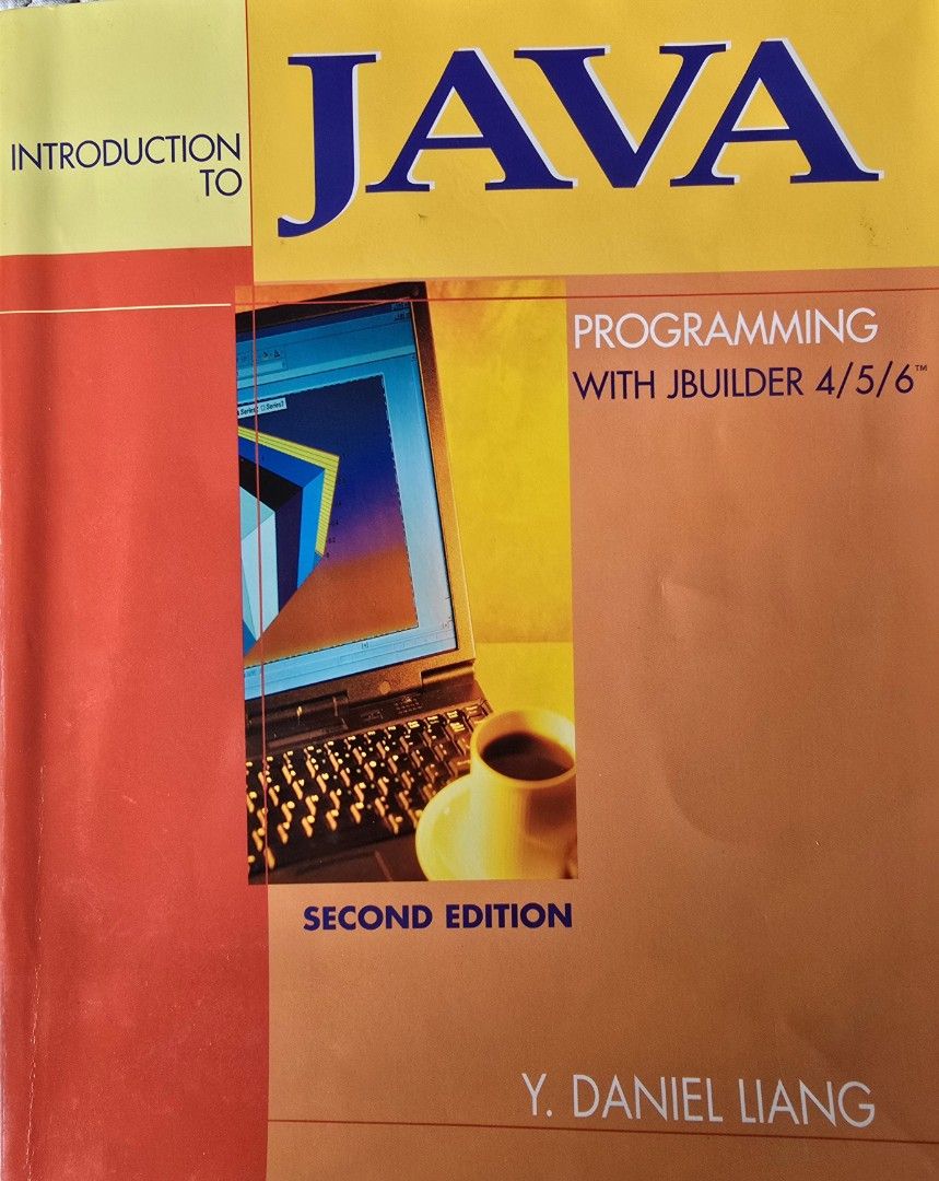 Introduction to Java Programming with JBuilder 4/5/6 Second Edition (Category: Textbooks) located in Singapore. Submitted by sellsellsell12345 (Listing ID 1452364941, Image 1). Description: - Second edition of Introduction to Java Programming - Covers Java 1.3 and core programming concepts - Focuses on Object-Oriented Programming (OOP) - Includes JBuilder 4 foundation from Borland on CD-ROM - Companion website available for additional practice - 