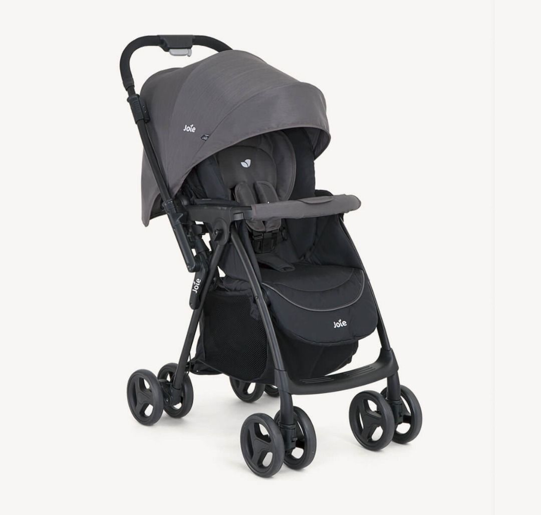 Joie stroller grey (Category: Strollers) located in Marikina City. Submitted by chnjmnz (Listing ID 1452473687, Image 2). Description: - Joie stroller in grey - Easy to fold and carry - Spacious basket for storage - Provides excellent shade with its canopy - Includes a cup holder - Comes with an attached small fan - Ideal for travel and everyday outings.