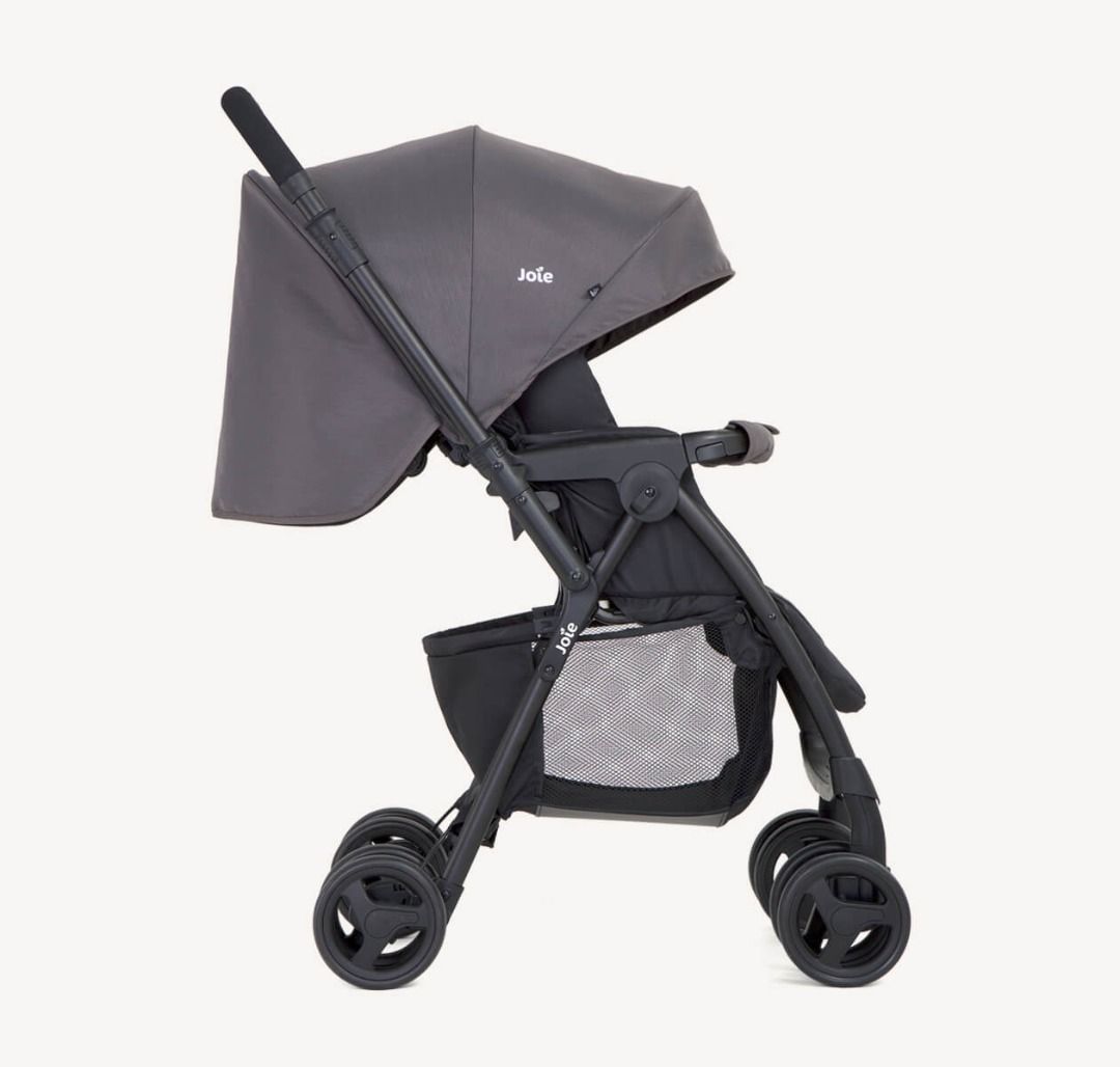 Joie stroller grey (Category: Strollers) located in Marikina City. Submitted by chnjmnz (Listing ID 1452473687, Image 3). Description: - Joie stroller in grey - Easy to fold and carry - Spacious basket for storage - Provides excellent shade with its canopy - Includes a cup holder - Comes with an attached small fan - Ideal for travel and everyday outings.