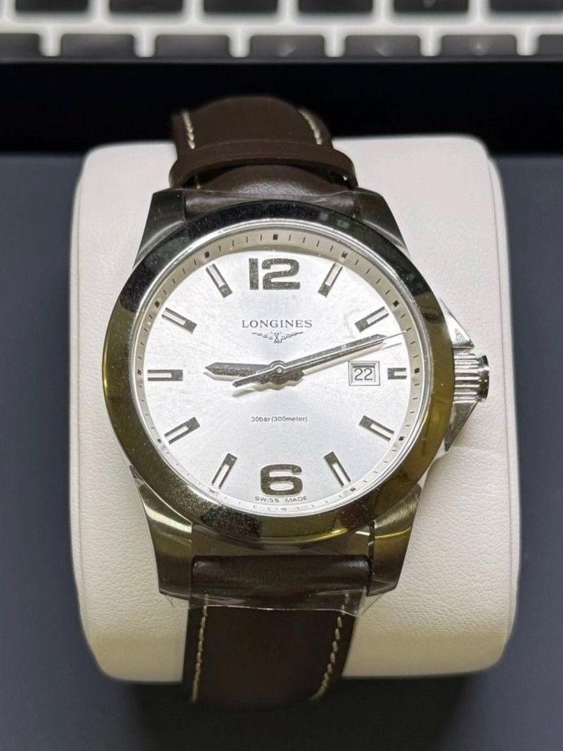 Longines Conquest Quartz (Category: Luxury Watches) located in Makati City. Submitted by timeless_watches_ph (Listing ID 1452452316, Image 2). Description: Ref Number L3.759.4.76.5 41mm Case Diameter Leather Strap Quartz Movement Full Set Brand new condition (With plastic wrapping.