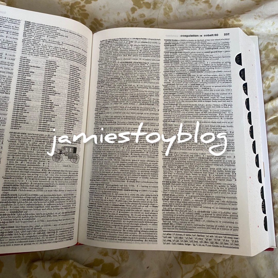 Merriam-Webster's Collegiate Dictionary Eleventh Edition (Category: Textbooks) located in Quezon City. Submitted by ohitsninja (Listing ID 1452380672, Image 2). Description: - America's best-selling dictionary, Eleventh Edition. - Features up-to-date words and meanings. - Over 165,000 entries and 225,000 definitions. - Includes a handbook of style. - Excellent reference for students and writers. Pay by Gcash Delivery shouldered by buyer I DO NOT 