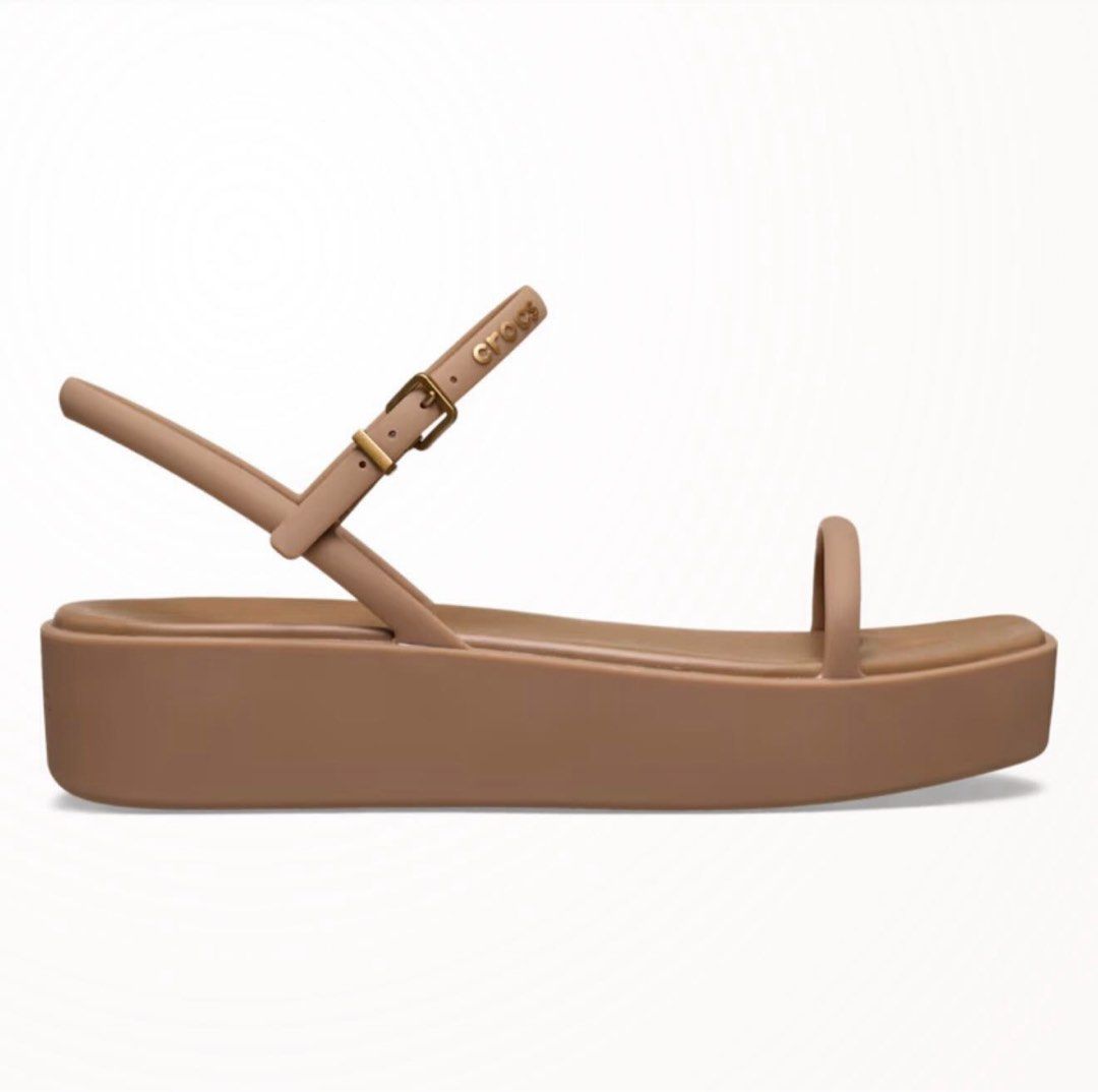 CROCS Miami Platform Y Strap Sandal (Milk Chocolate) (Category: Flats & Sandals) located in Paranaque City. Submitted by hearthighway (Listing ID 1452483495, Image 3). Description: -sourced from the US..