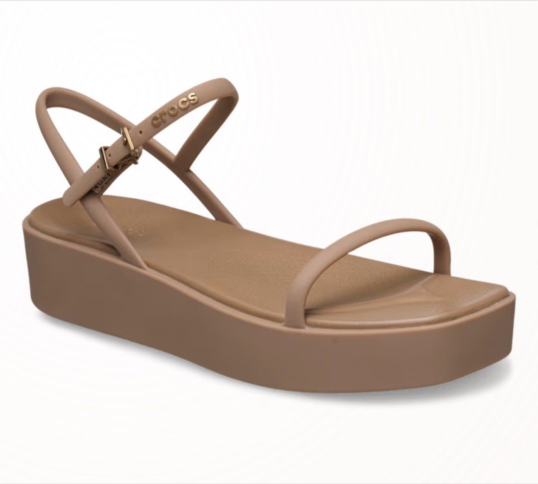 CROCS Miami Platform Y Strap Sandal (Milk Chocolate) (Category: Flats & Sandals) located in Paranaque City. Submitted by hearthighway (Listing ID 1452483495, Image 2). Description: -sourced from the US..