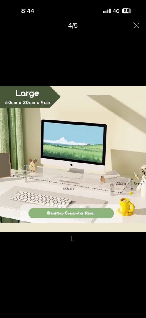 Monitor riser (Category: Shelves, Cabinets & Racks) located in Singapore. Submitted by kent_0721 (Listing ID 1452449816, Image 2). Description: Monitor riser 60 x 20 x 5.