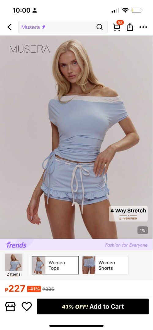 Musera Off Shoulder and Skort Set (Category: Sets or Coordinates) located in Manila. Submitted by wildstar-5e3c (Listing ID 1452331573, Image 1). Description: Never used just opened it.. maganda siya di lang umabot sa vacation trip it was supposed to be used in .